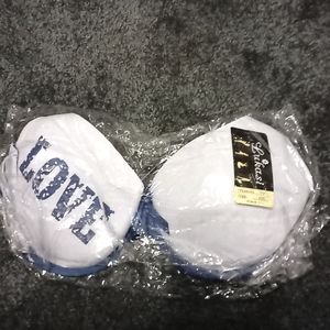PRICE DROP!!!!New Plus White/Blue Bra 42C